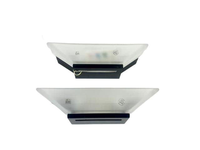 Para kinkietów Murano Glass, biały, szkło Murano opalowe, metal czarny, Włochy, lata 80. - WYMIARY