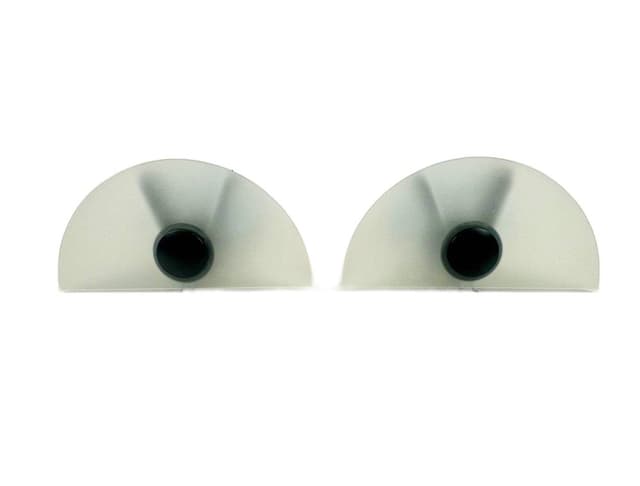 Pair of wall lamps, black metal, opaline glass, by G. Gramigna, Italy, 1980s. - DIMENSION