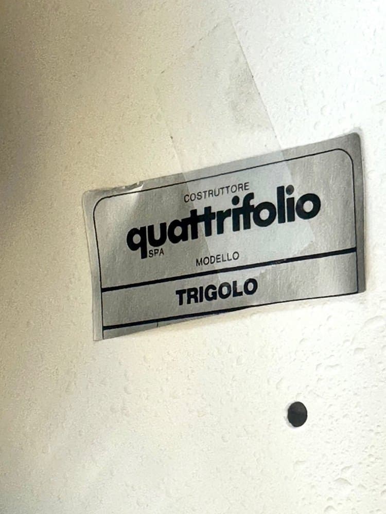 Kinkiet Trigolo, kość słoniowa, metal szkło opalowe, proj. G. Gramigna, Włochy, lata 80. - 154059