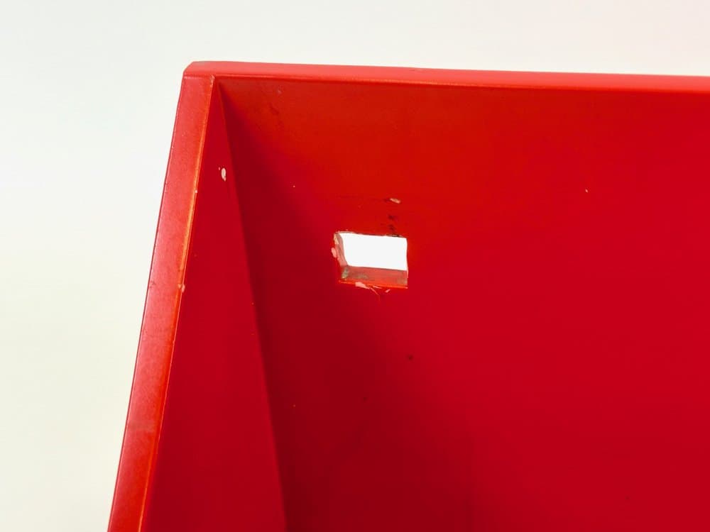 Półka ścienna 7718, czerwona, plastik, proj. A. Castelli Ferrieri, Kartell, Włochy, lata 70. - 154077