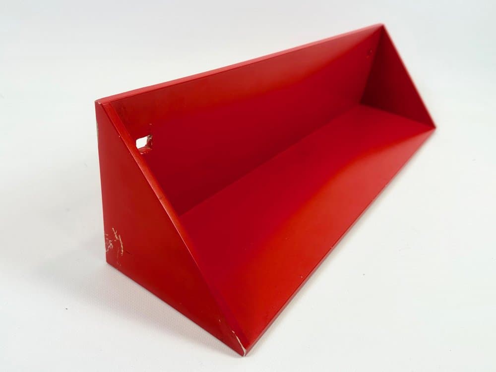 Półka ścienna 7718, czerwona, plastik, proj. A. Castelli Ferrieri, Kartell, Włochy, lata 70. - 154085