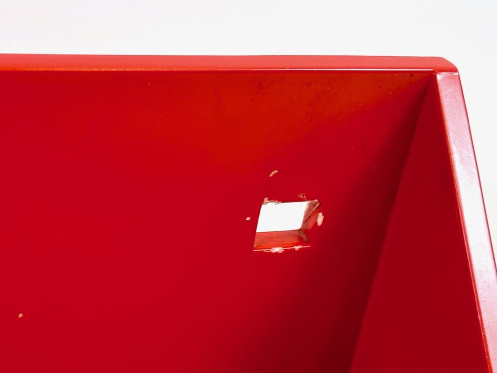 Półka ścienna 7718, czerwona, plastik, proj. A. Castelli Ferrieri, Kartell, Włochy, lata 70. - 154086