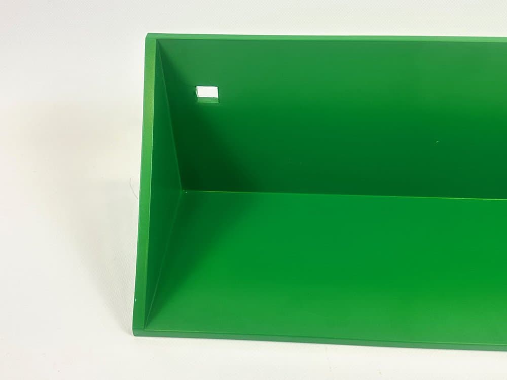 Półka ścienna Model 7717, butelkowa zieleń, plastik, proj. A. Castelli Ferrieri, Kartell, Włochy, lata 70. - 154091