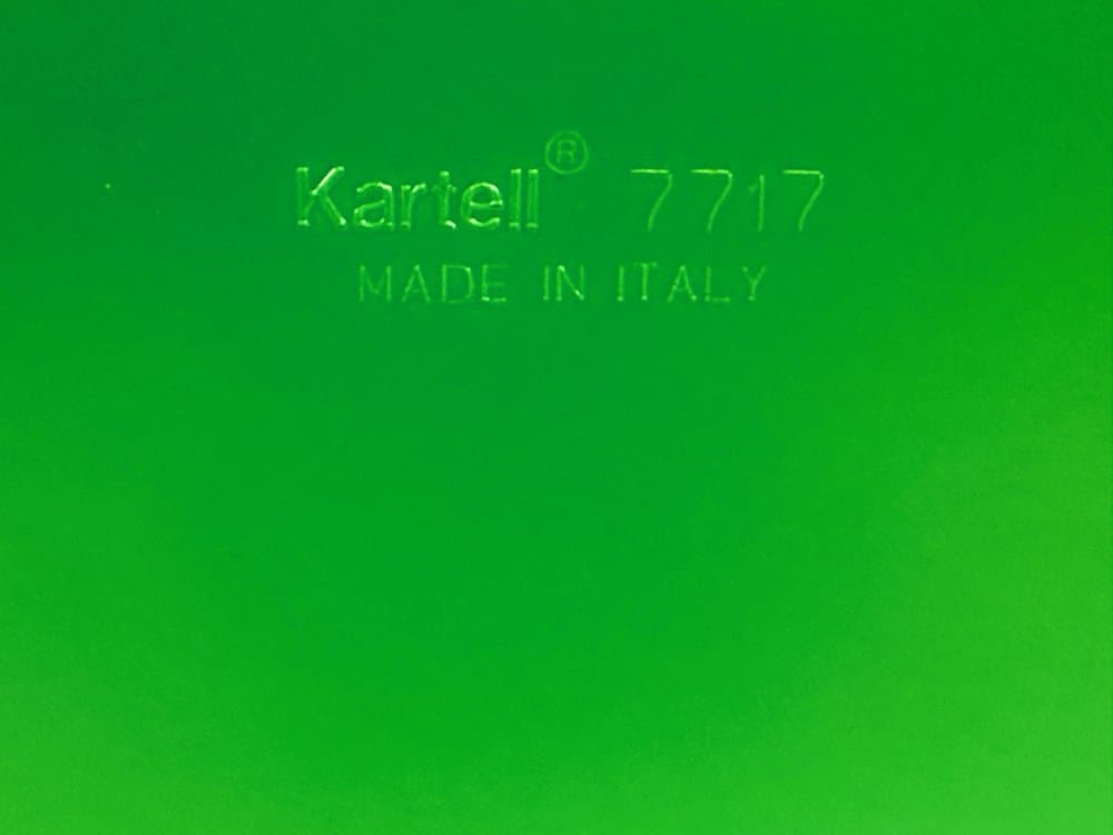 Półka ścienna Model 7717, butelkowa zieleń, plastik, proj. A. Castelli Ferrieri, Kartell, Włochy, lata 70. - 154092