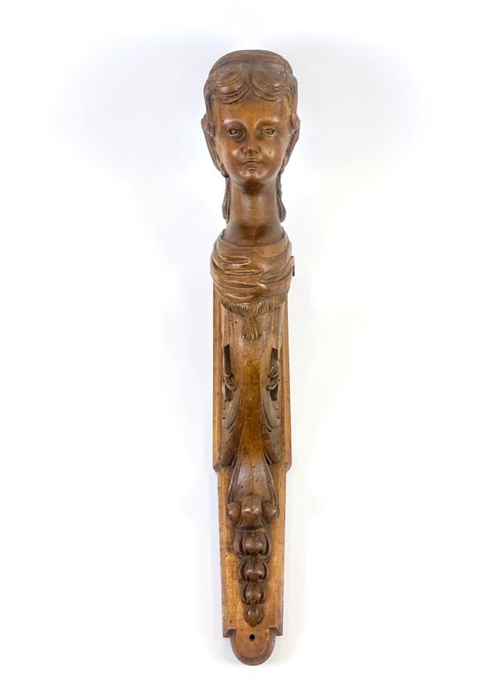 Rzeźba kariatydy, brązowy, orzech, Włochy, XIX w. - 154098