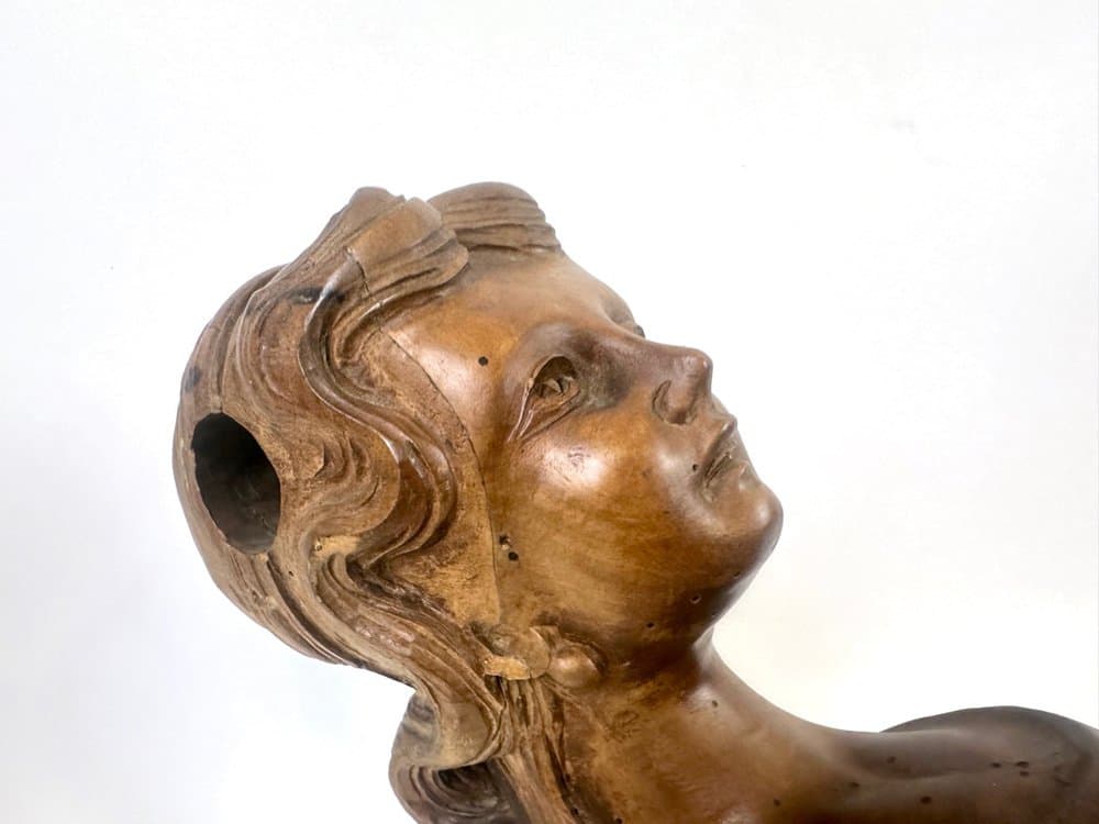 Rzeźba kariatydy, brązowy, orzech, Włochy, XIX w. - 154101