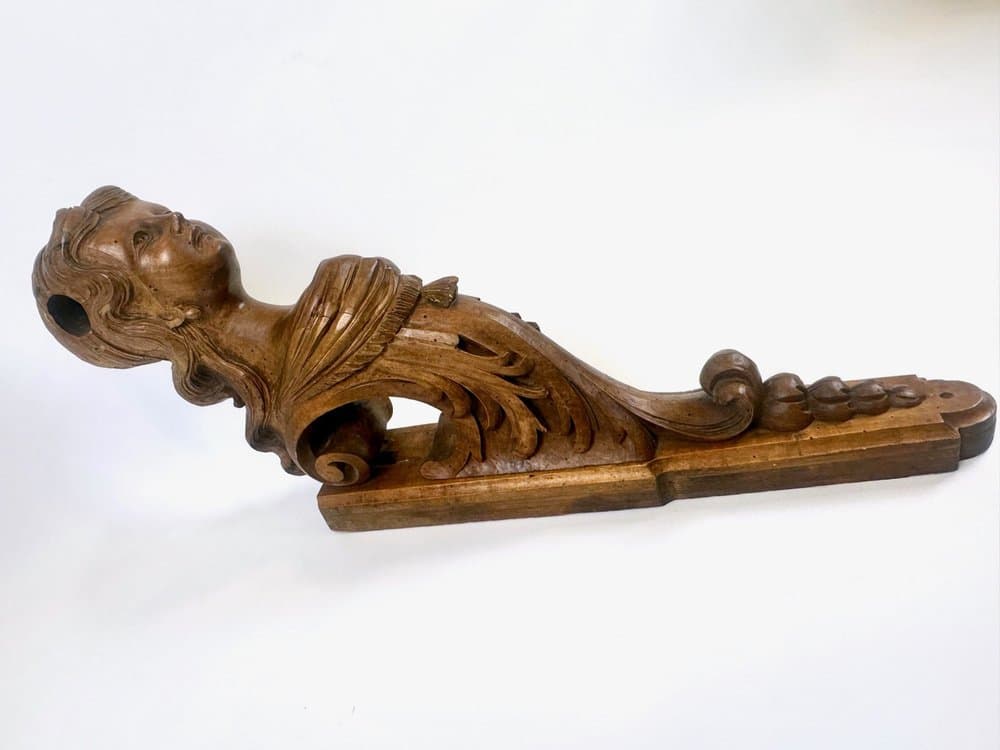 Rzeźba kariatydy, brązowy, orzech, Włochy, XIX w. - 154102