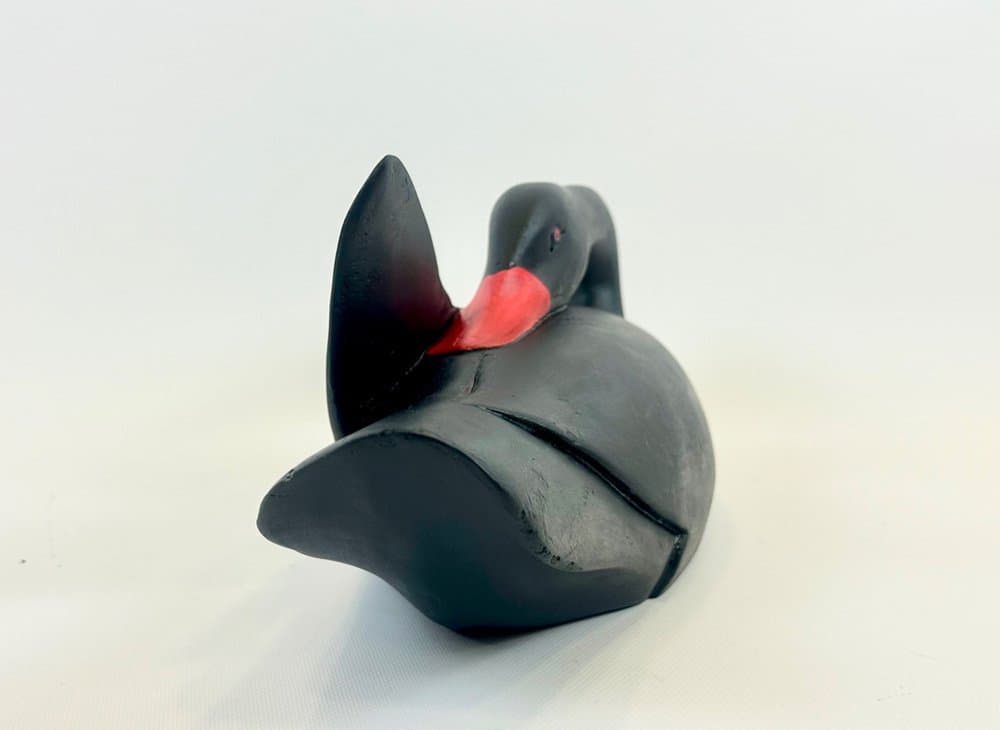 Figurka łabędzia, czarny, sapele, XIX w. - 154144