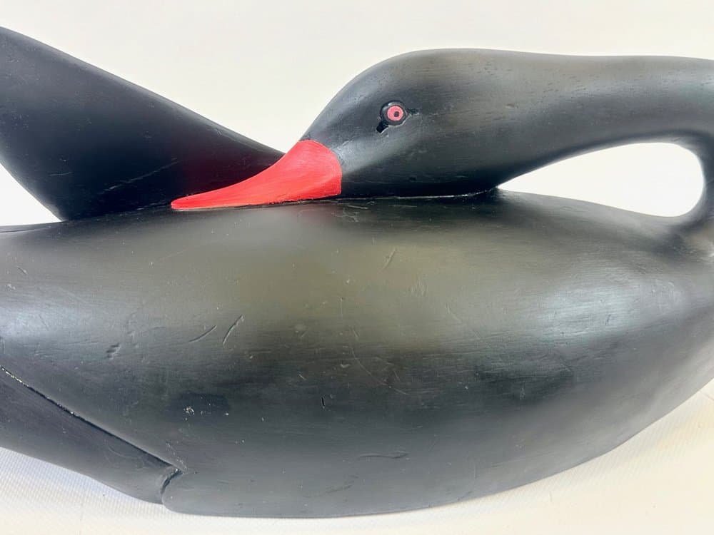 Figurka łabędzia, czarny, sapele, XIX w. - 154148