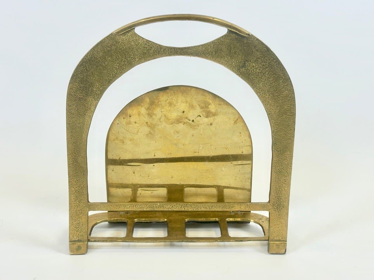 Magazine rack Art Deco, golden brass, Germany, 1960s. - 154181