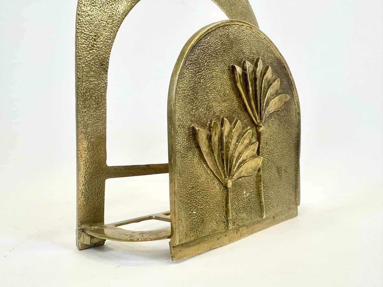 Magazine rack Art Deco, golden brass, Germany, 1960s. - 154176