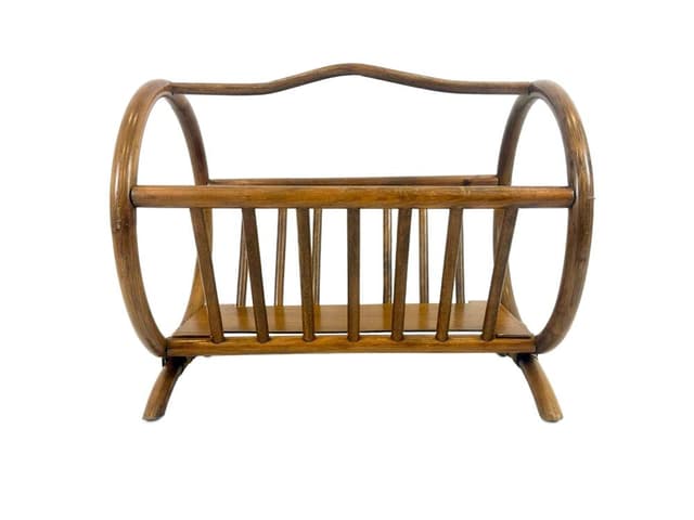 Magazine rack, light brown bamboo, 1960s - DIMENSION