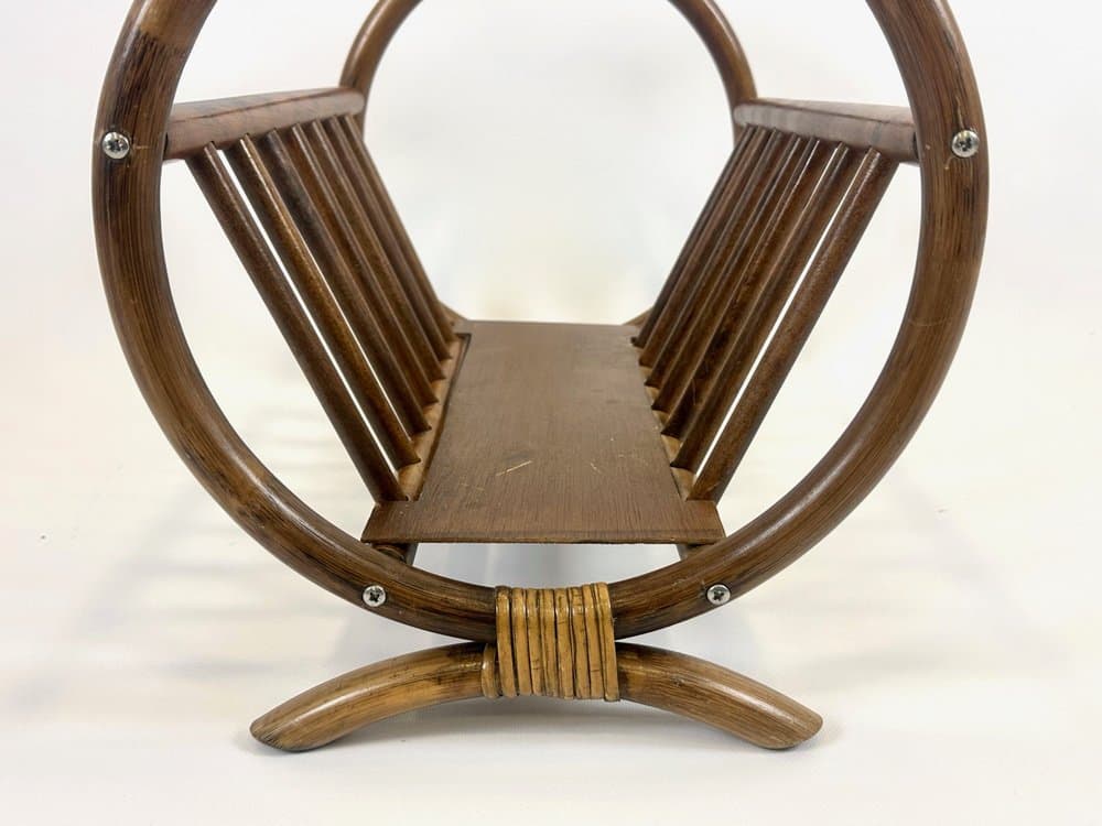 Magazine rack, light brown bamboo, 1960s - 154198