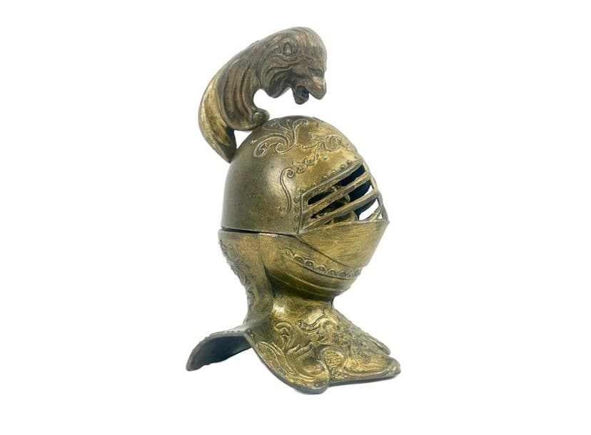 Kałamarz figuralny, Art Nouveau, złoty, metal, Francja, XIX w.