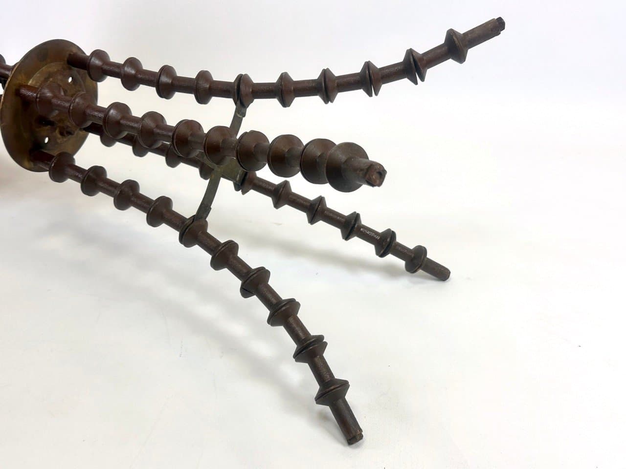 Stolik boczny, Folk Art Victorian, brązowy ciemny, drewno, mosiądz, Stany Zjednoczone, XIX w. - 154333