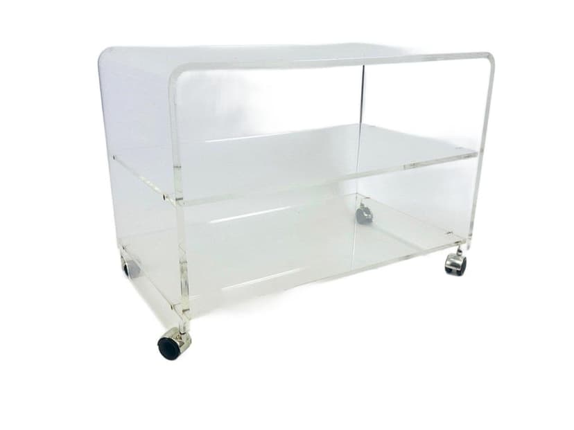 Coffee Table Space Age, transparent acrylic glass, 1970s