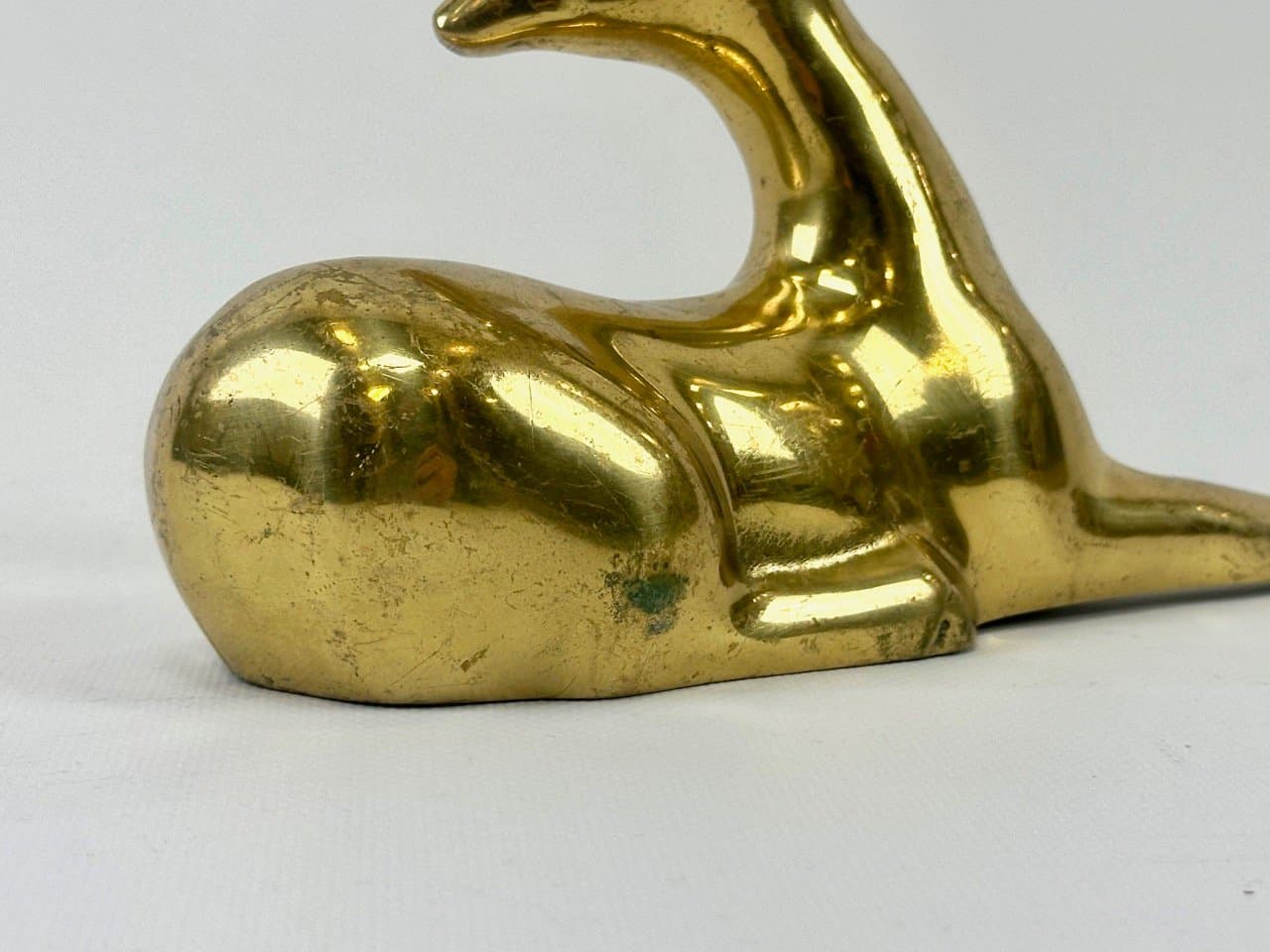 Figurka gazeli, złoty mosiądz, lata 70. - 154370