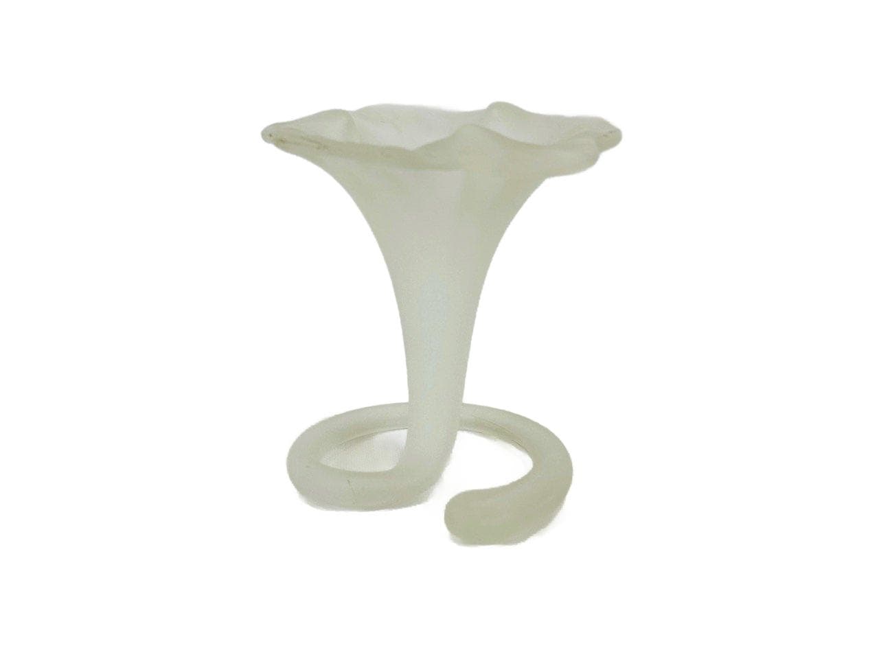 Wazon Lilly, transparentny, szkło matowe, Włochy, lata 70.