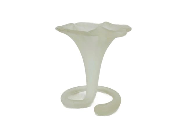 Wazon Lilly, transparentny, szkło matowe, Włochy, lata 70. - WYMIARY