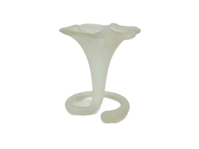 Wazon Lilly, transparentny, szkło matowe, Włochy, lata 70.