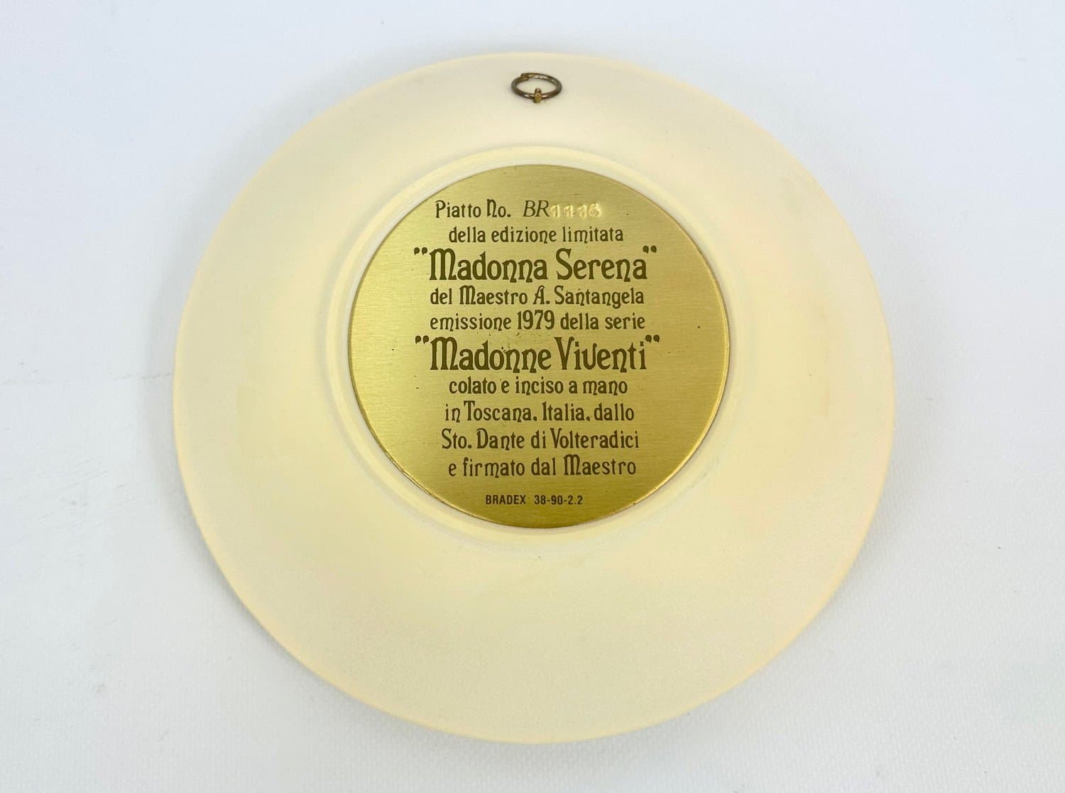 Płaskorzeźba ścienna Madonna Serena, kość słoniowa, alabaster, aut. A. Santangela, Studio Dante Di Volteradici, Włochy, lata 70. - 154447