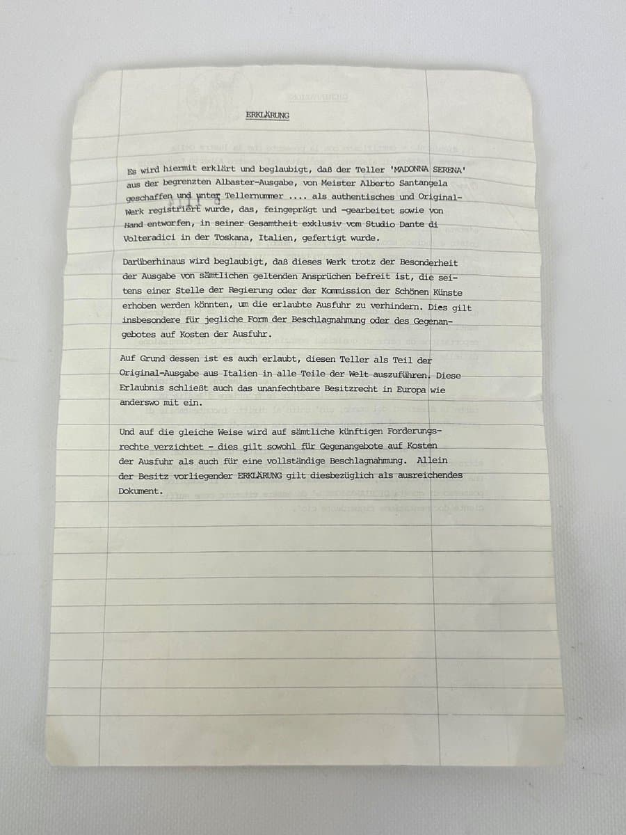 Płaskorzeźba ścienna Madonna Serena, kość słoniowa, alabaster, aut. A. Santangela, Studio Dante Di Volteradici, Włochy, lata 70. - 154448