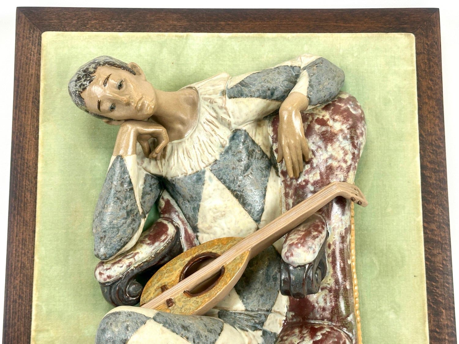 Rzeźba ścienna Harlequin, multicolor, ceramika, F. García, Hiszpania, lata 70. - 154509