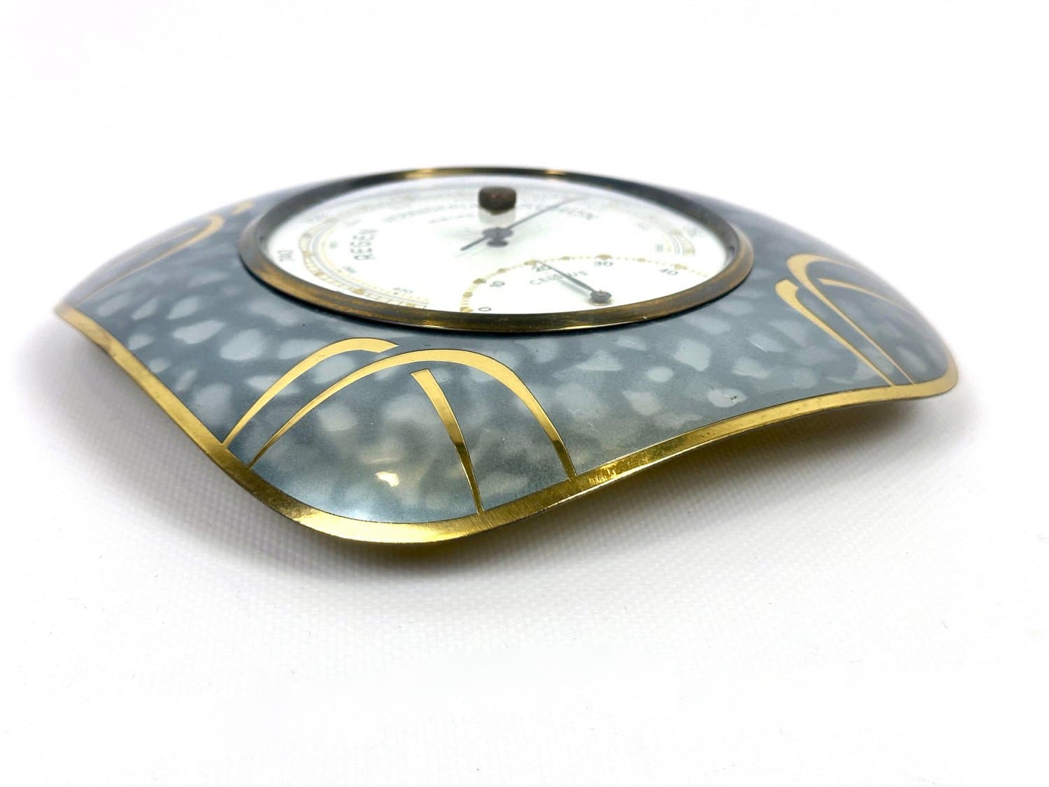 Stacja pogody, niebieski, mosiądz, Niemcy, lata 60. - 154531