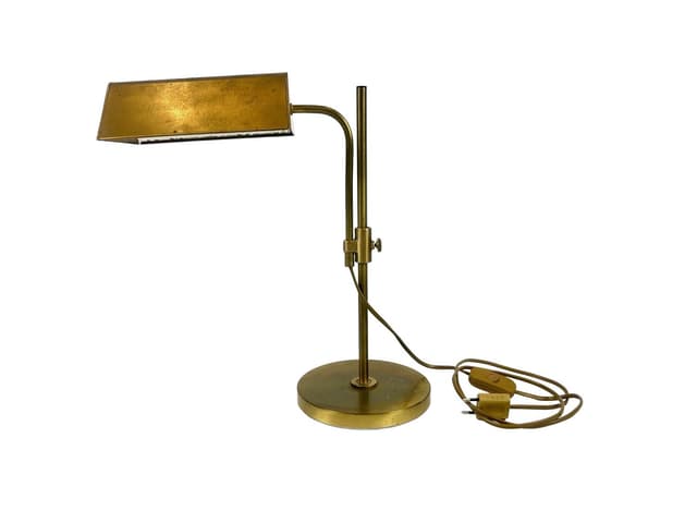 Table lamp, golden brass, Germany, 1970s. - DIMENSION