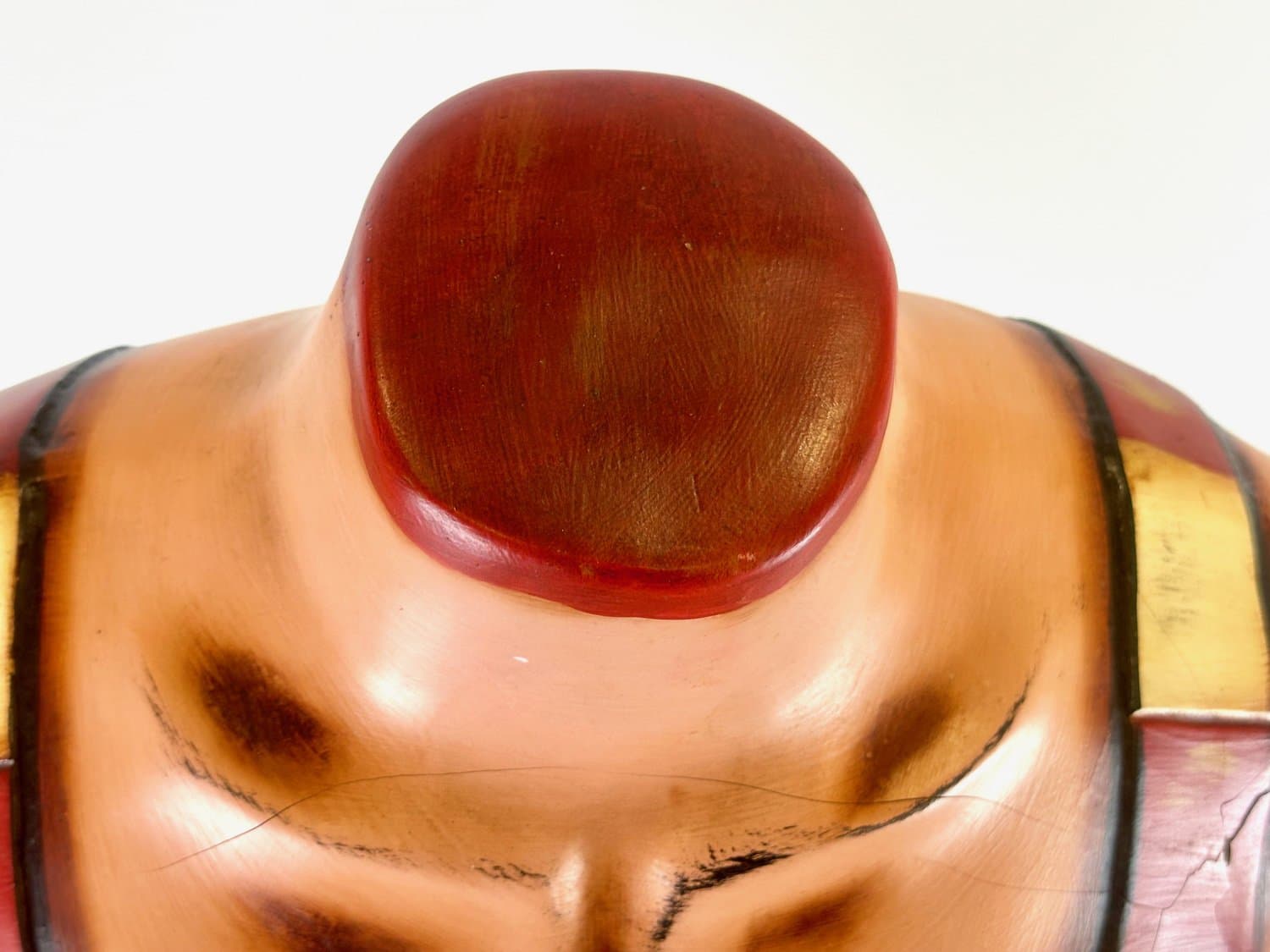 Manekin torsu Coney Island Mens Swim Club, czerwony, dąb, plastik, USA, lata 60. - 154581