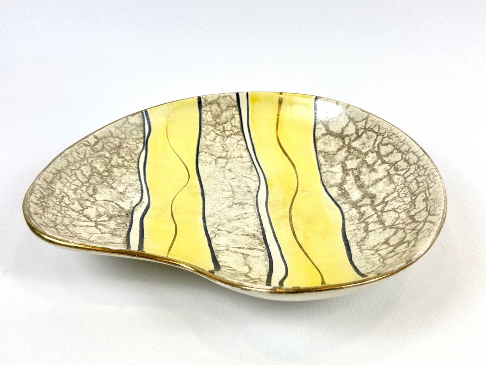 Plate Tosca No 435, multicolor ceramic, Bay Keramik, Germany, 1960s. - 154609