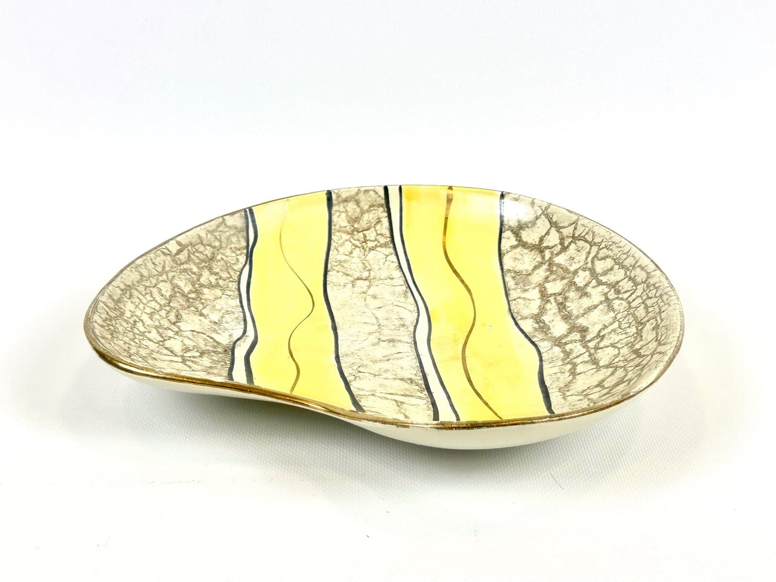Plate Tosca No 435, multicolor ceramic, Bay Keramik, Germany, 1960s. - 154605