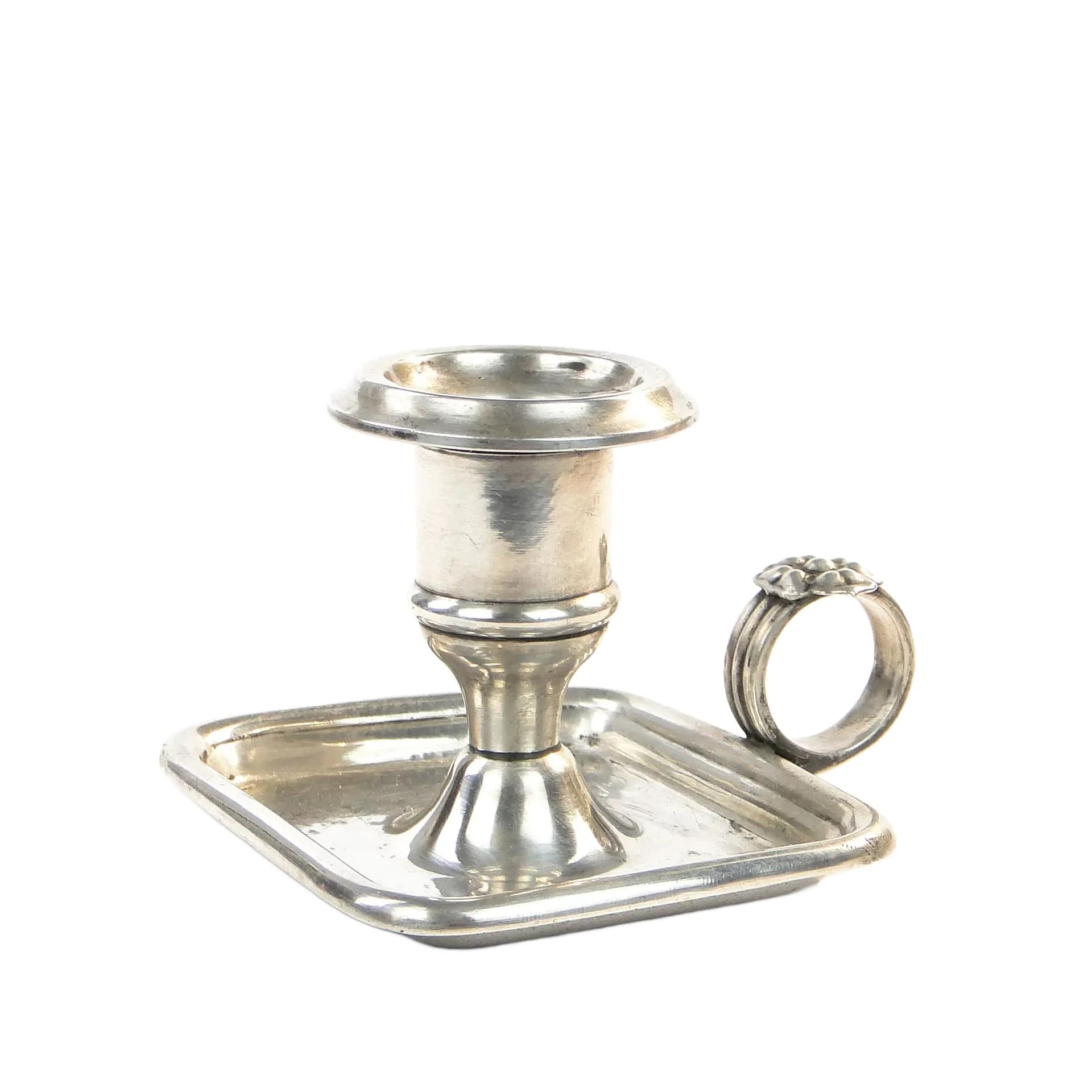 Kaganek bużuarek, srebro platerowane, Fraget, Polska, XIX w.