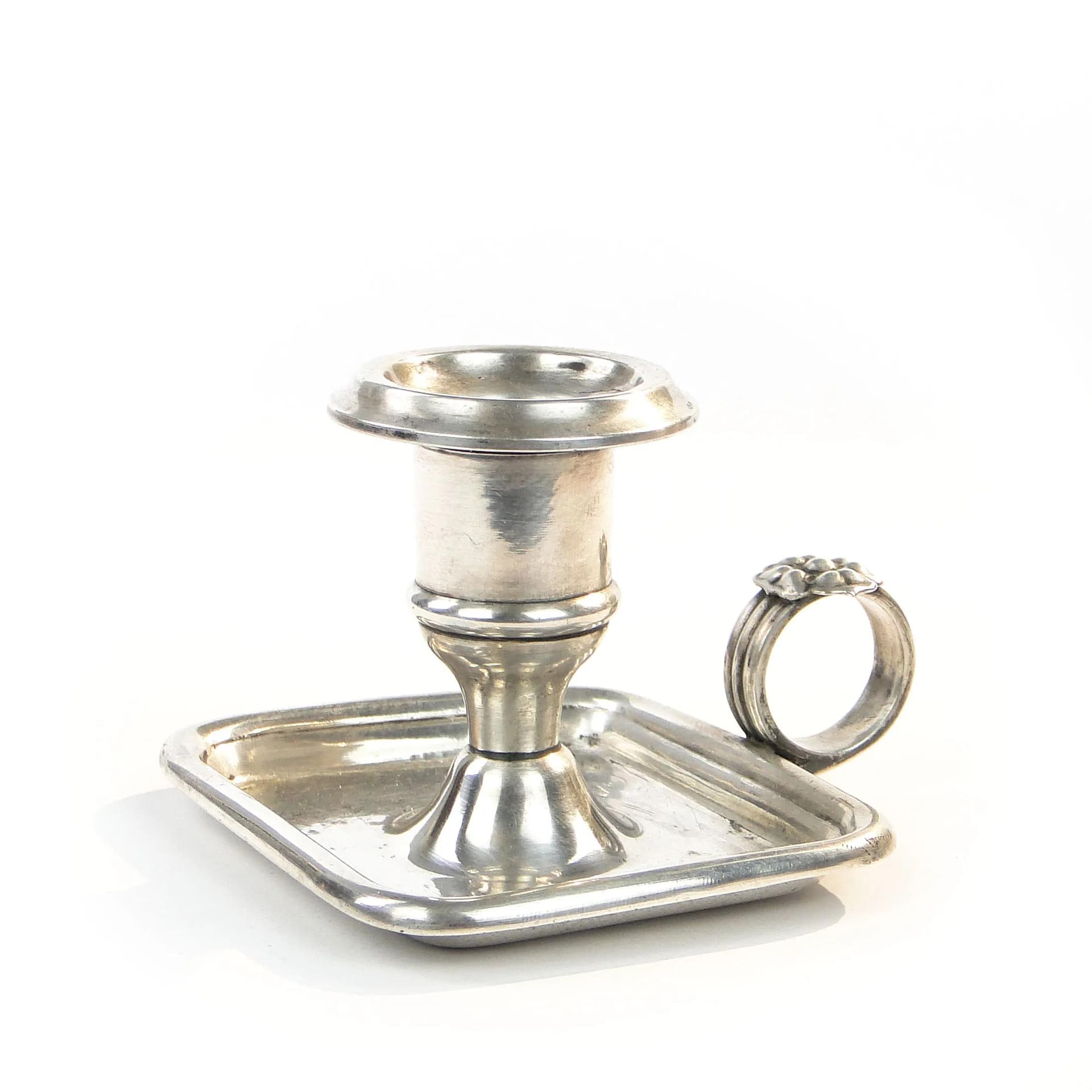 Kaganek bużuarek, srebro platerowane, Fraget, Polska, XIX w. - 9546