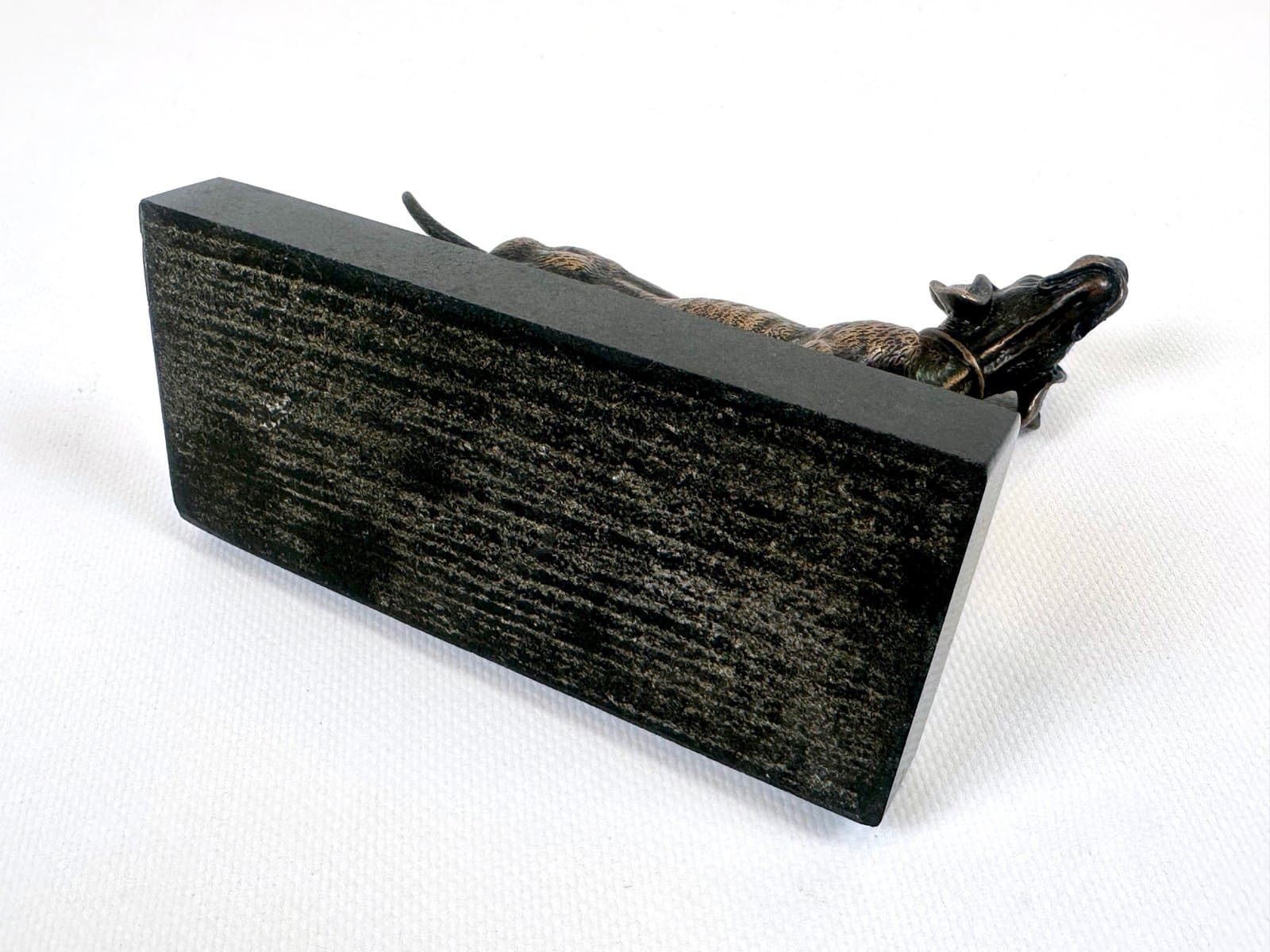 Figurka psa pointera, brąz ciemny, brąz, marmur, Art déco, początek XX w. - 154658