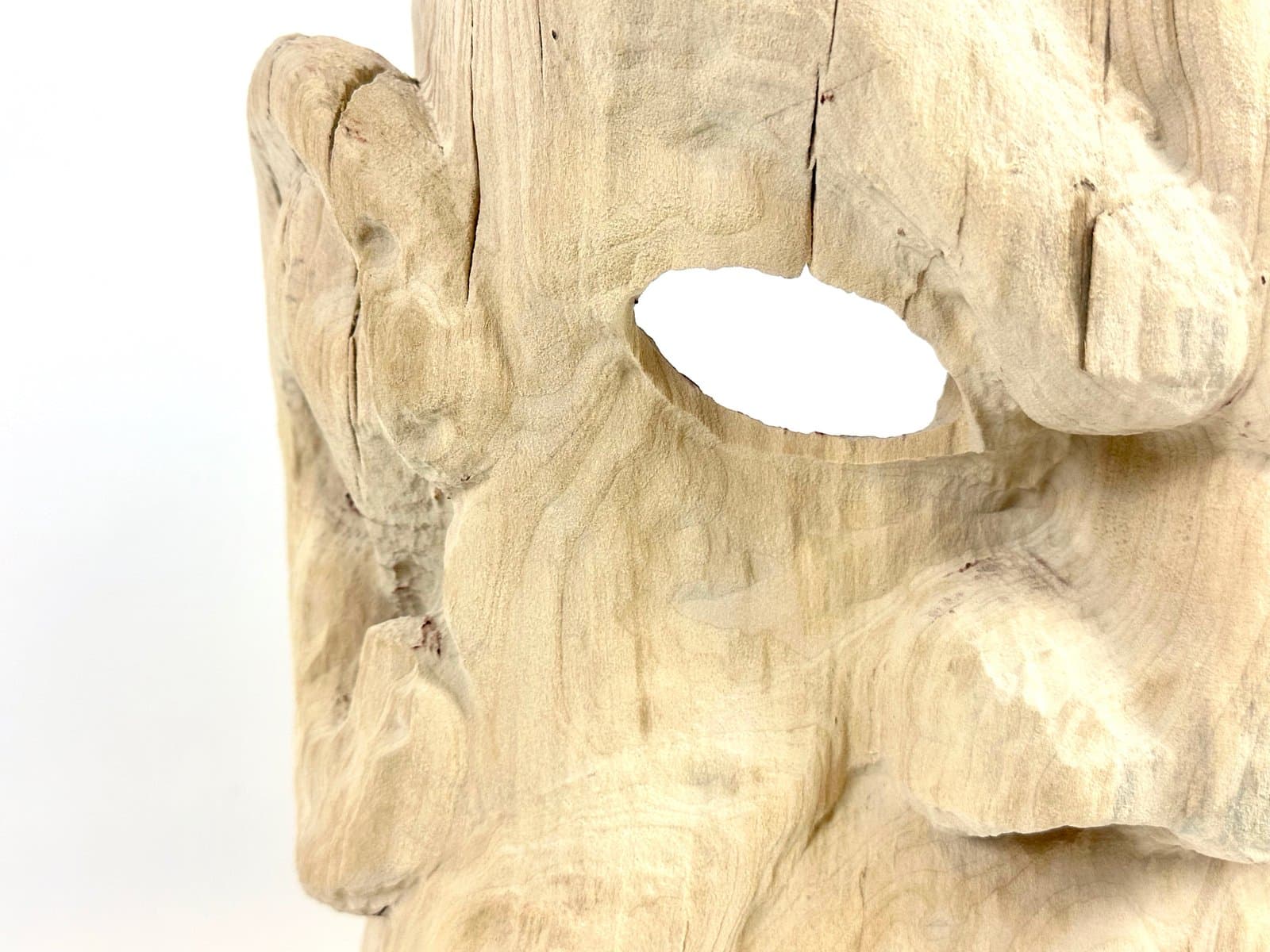 Maska dekoracyjna, folk art, beżowy, drewno, XX w. - 154697