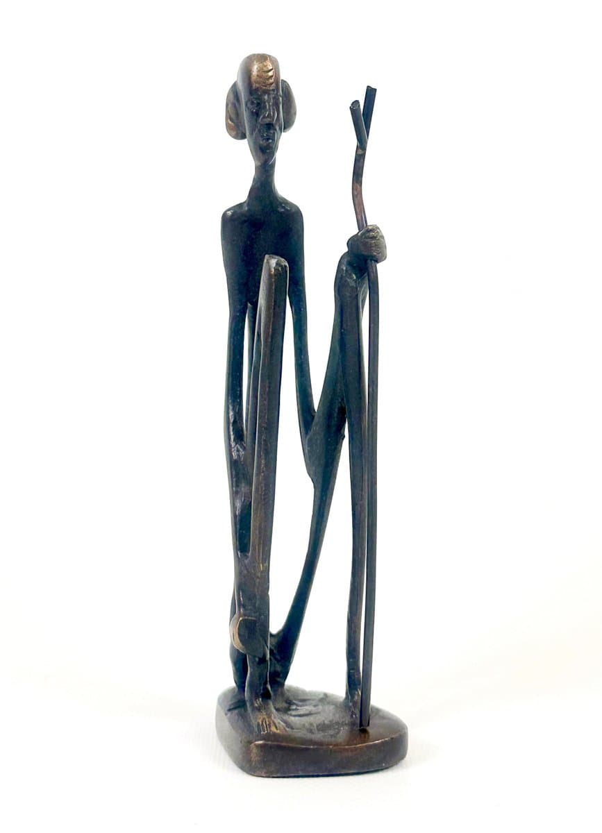 Rzeźba afrykańska, brąz ciemnobrązowy, XIX w. - 154703