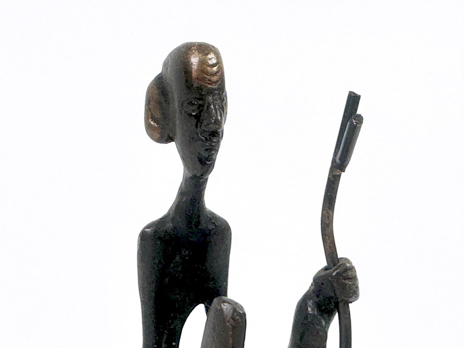 Rzeźba afrykańska, brąz ciemnobrązowy, XIX w. - 154710