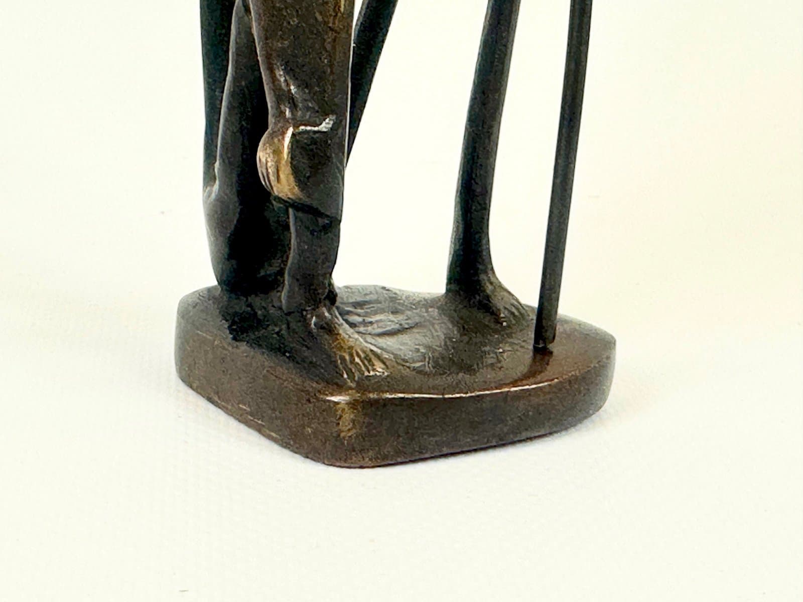 Rzeźba afrykańska, brąz ciemnobrązowy, XIX w. - 154708