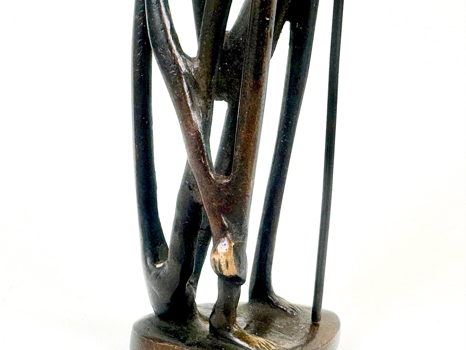 Rzeźba afrykańska, brąz ciemnobrązowy, XIX w. - 154704