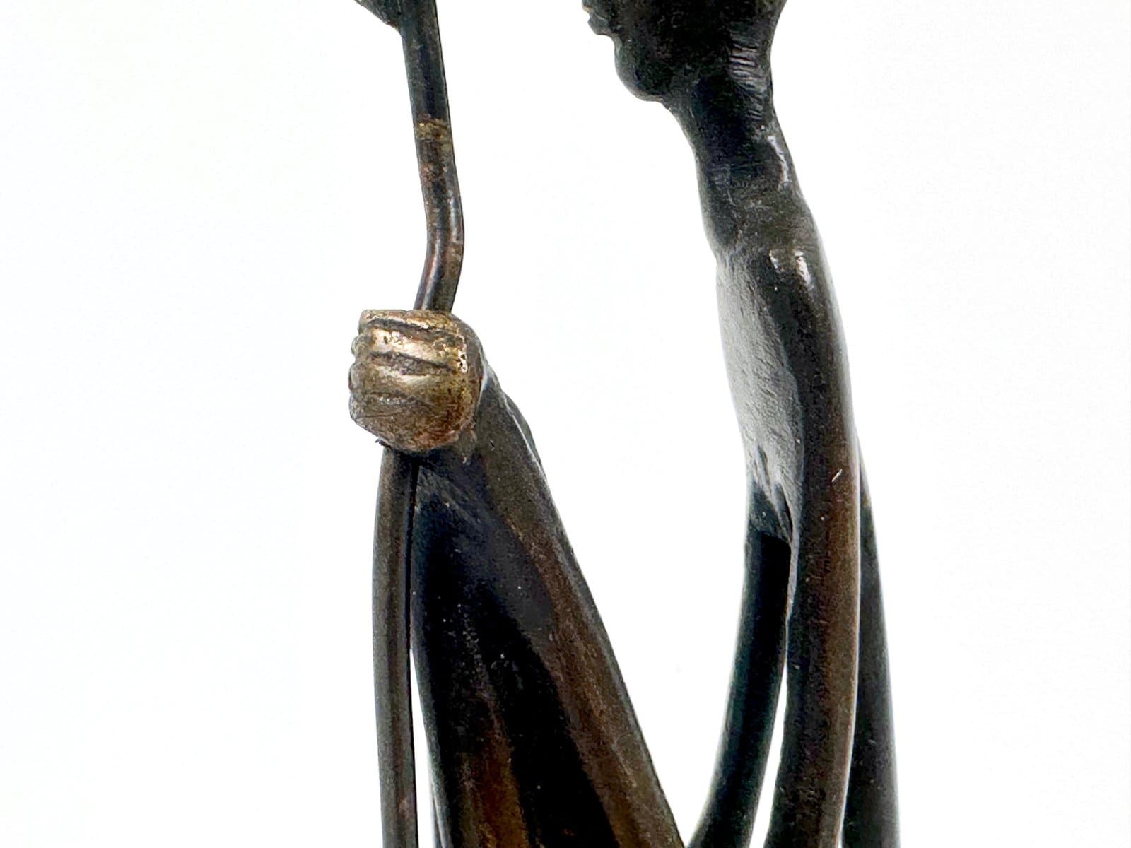 Rzeźba afrykańska, brąz ciemnobrązowy, XIX w. - 154714