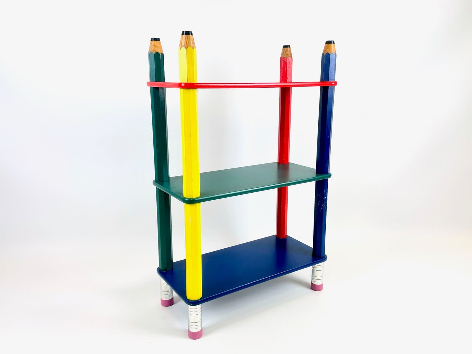 Półka Pencil Shelf, multikolor, sklejka, drewno, proj. P. Sala, Francja, lata 80. - 154717