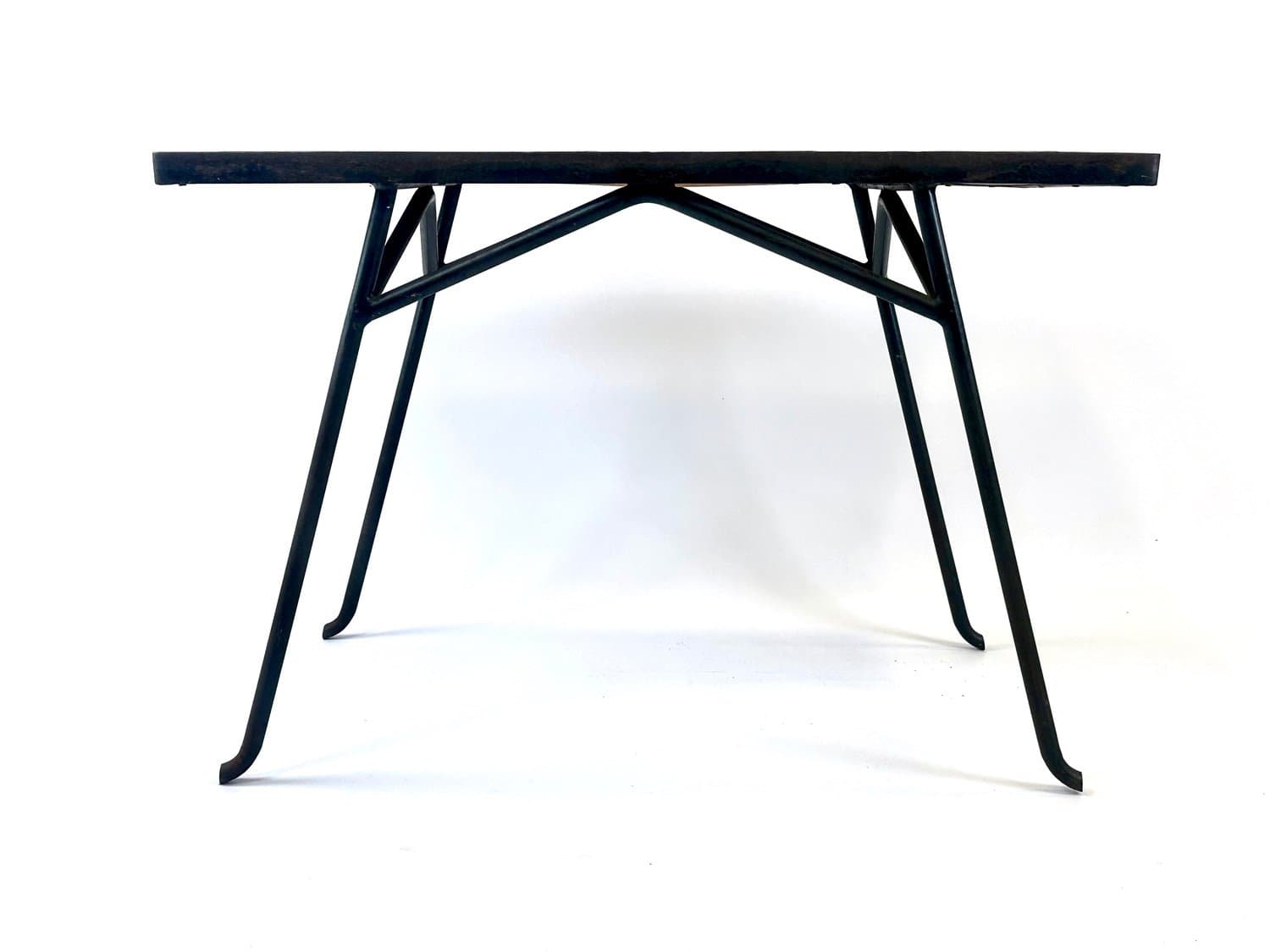 Coffee table, green mosaic, ceramic, black cast iron, Germany, 1960s. - 154745