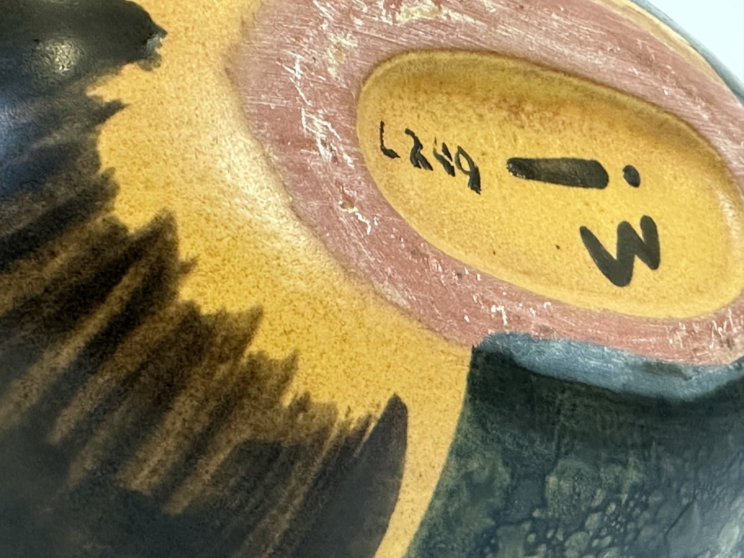 Dzban, zielony, ceramika, proj. E. Fritz-Lindner, Karlsruher Majolika, Niemcy, lata 70. - 154823