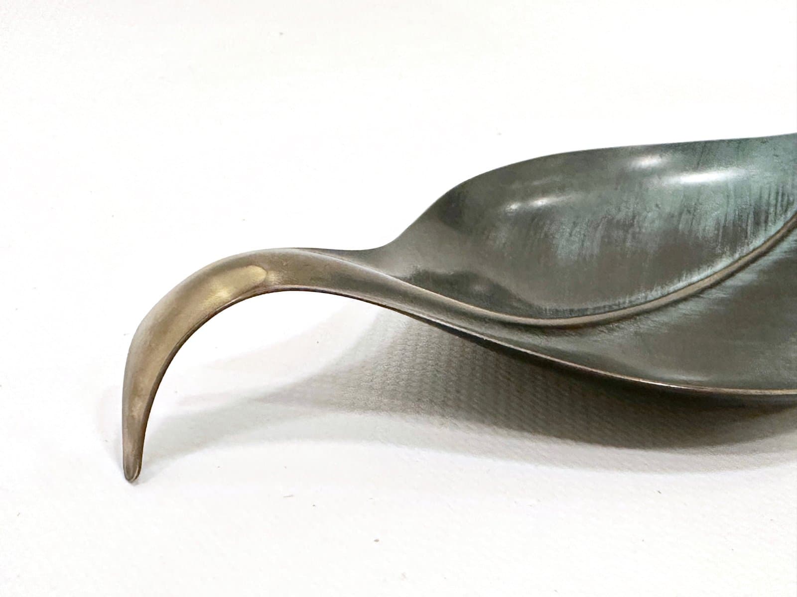 Popielniczka liść, turkusowy, brąz, lata 70. - 154861