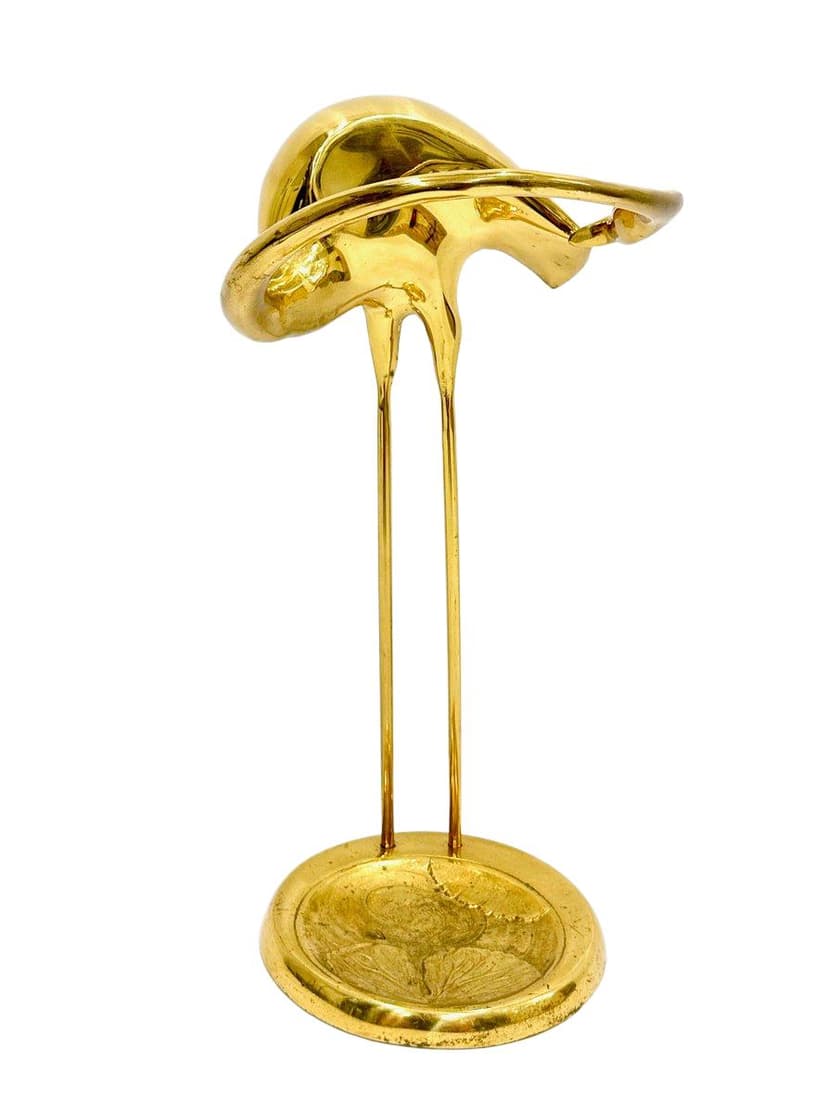 Stojak na parasole Regency, mosiądz złoty, lata 60.