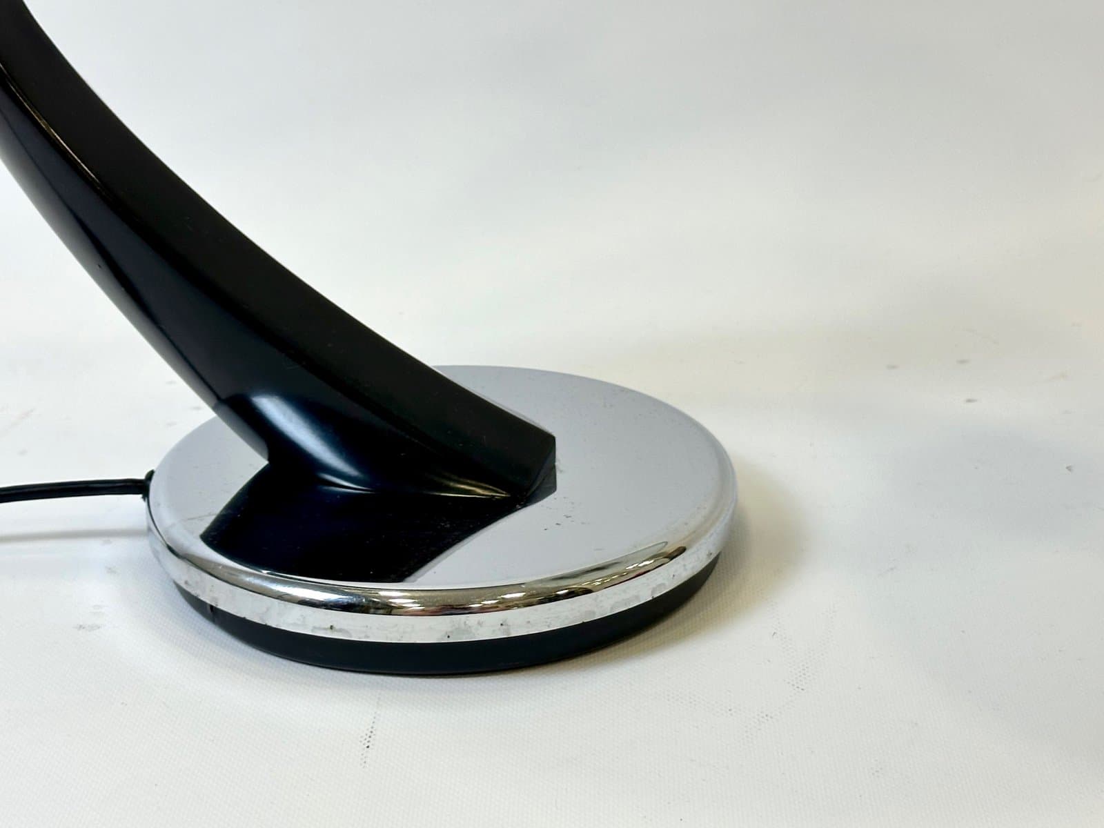 Lampa biurkowa Boomerang 64, czarny, metal, nikiel, Fase, Hiszpania, lata 70. - 154902