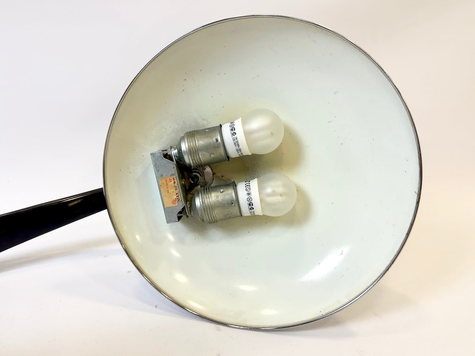 Lampa biurkowa Boomerang 64, czarny, metal, nikiel, Fase, Hiszpania, lata 70. - 154899