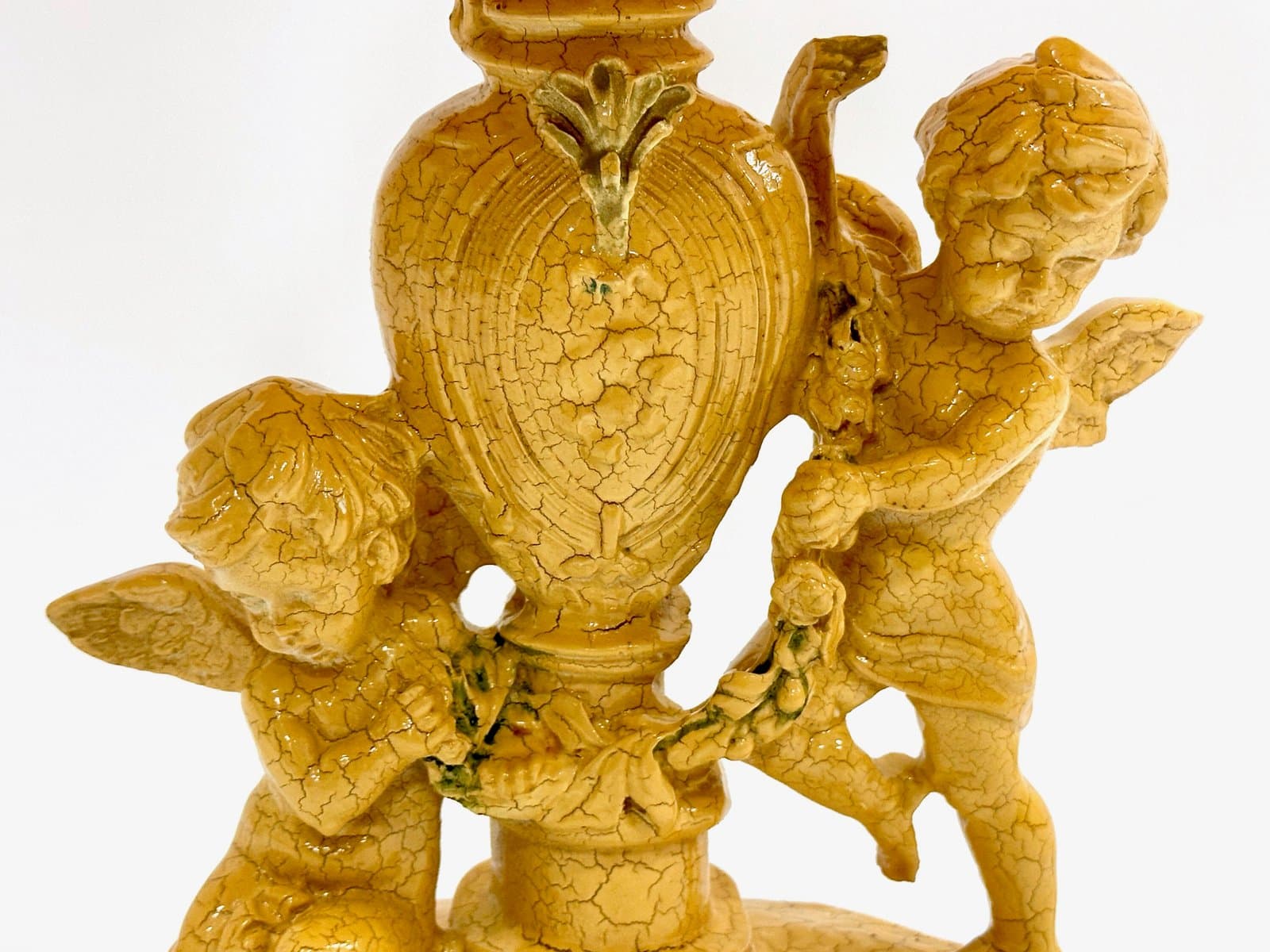 Table Lamp Neo-Classical, yellow, black, by A. Santini, Kalmar, Italy, 1960s. - 154906