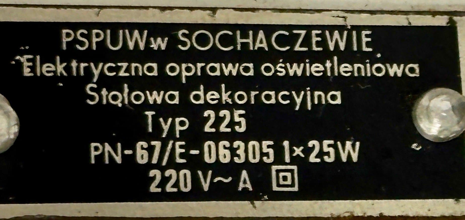 Table lamp, white, glass, metal, Poland, 1950s - 154918